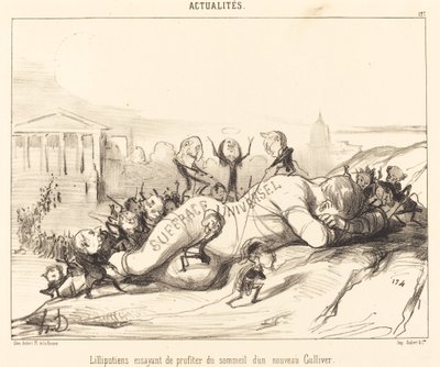 睡眠を楽しもうとする小人たち... 作： Honoré Daumier