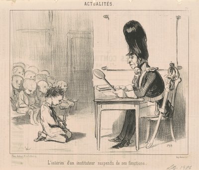 停職中の教師の暫定… 作： Honoré Daumier