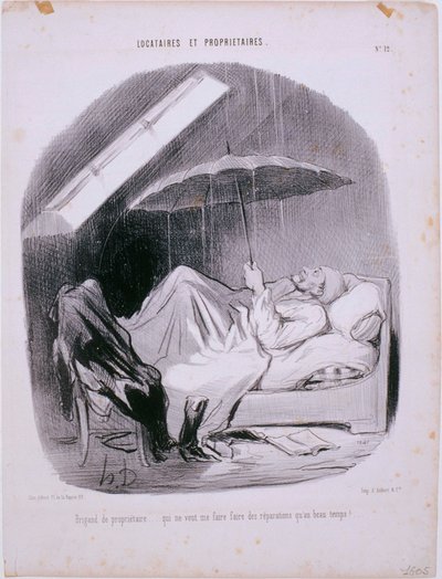 テナントと地主-地主ブリガンド 作： Honoré Daumier