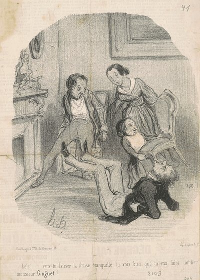ロロ!...椅子を放っておいてくれませんか... 作： Honoré Daumier