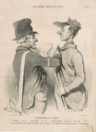 狩りの幕開け 作： Honoré Daumier