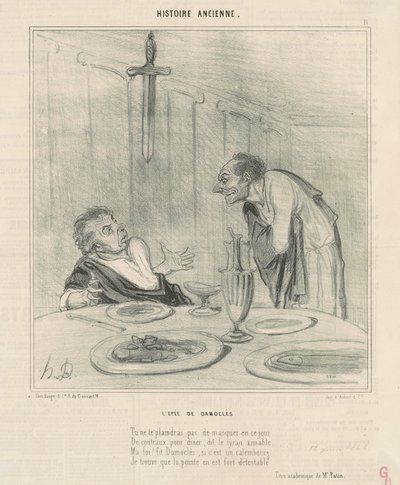 ダモクレスの剣 作： Honoré Daumier