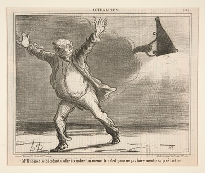 M. バビネは自分自身を消そうと決心した 作： Honoré Daumier