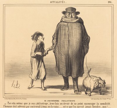 プルドーム氏慈善家 作： Honoré Daumier