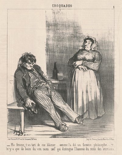 妻よ、私を責めるのは間違っている... 作： Honoré Daumier
