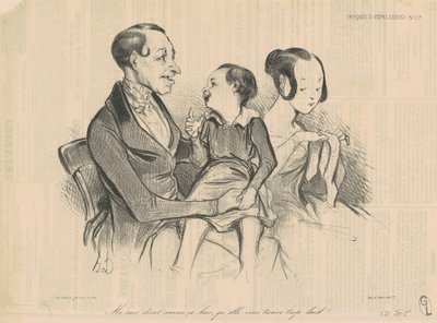 妹は昨日、あなたが醜すぎると思っていると言っていた！ 作： Honoré Daumier