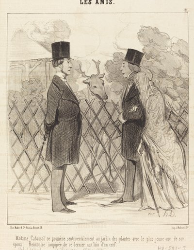 マダム・カバソルが歩く... 作： Honoré Daumier