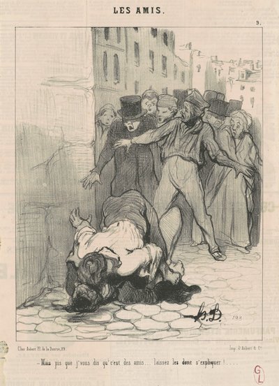 しかし、彼らが友達だと言うよりも悪い... 作： Honoré Daumier