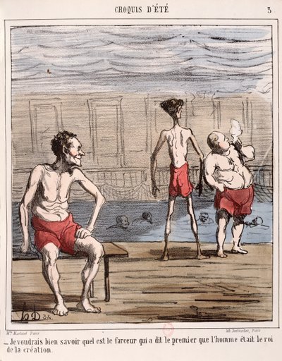 「人間、創造の王」 作： Honoré Daumier