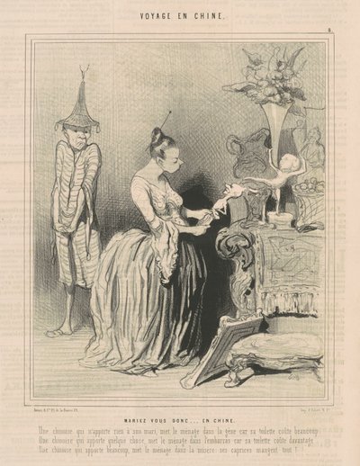 だから結婚して…中国で 作： Honoré Daumier