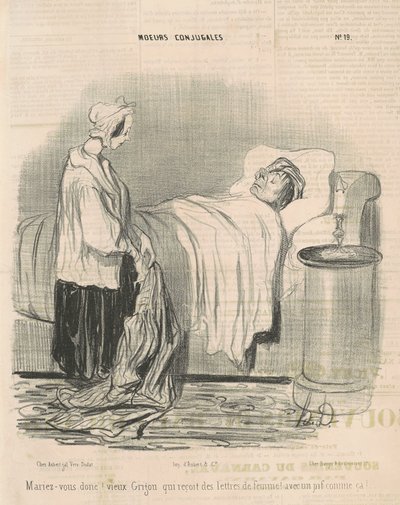 だから結婚して！ 古いグリゴ... 作： Honoré Daumier