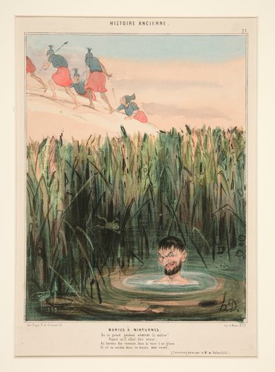 ミントゥルナエのマリウス。 この偉大な将軍の悪意を賞賛する 作： Honoré Daumier