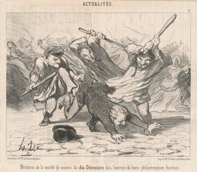 12月10日扶助協会の会員... 作： Honoré Daumier
