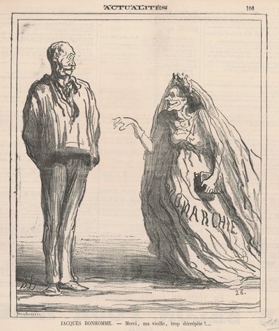 ありがとう、私の古い、あまりにも老朽化し た！ ... 作： Honoré Daumier