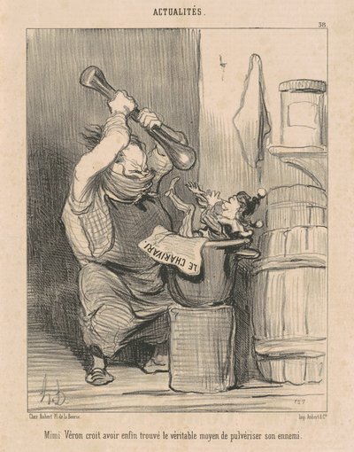 Mimi Vèron は、彼女が ... を見つけたと信じています ... 作： Honoré Daumier