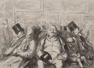 サロン・カレでのひととき 作： Honoré Daumier