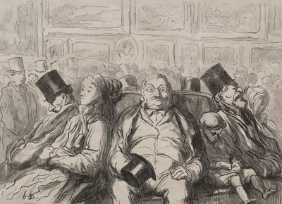 サロンカレでのひととき。 作： Honoré Daumier