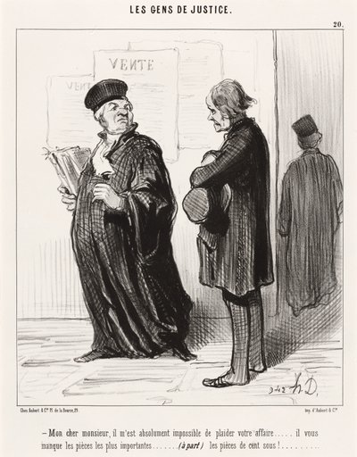 親愛なる先生...あなたの主張を弁護することは不可能です 作： Honoré Daumier