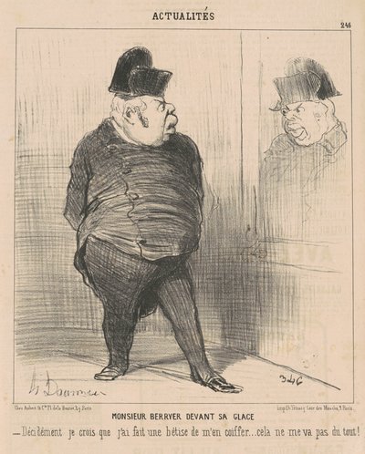 鏡の前のミスター・ベリアー... 作： Honoré Daumier