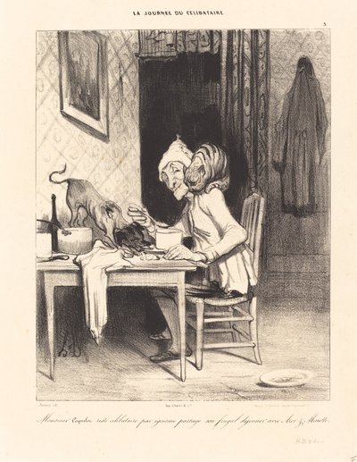 ムッシュ・コクレ...彼の...ランチをシェア 作： Honoré Daumier