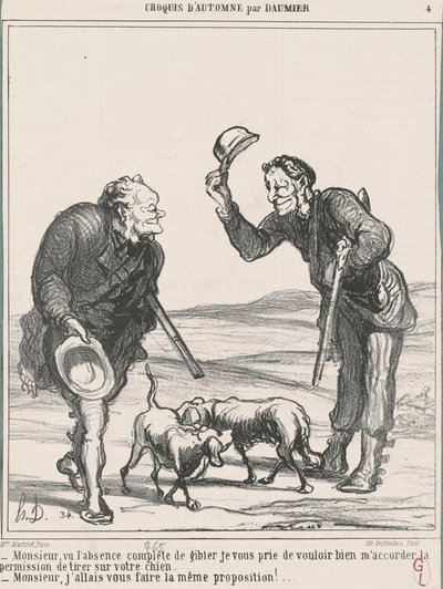 サー、完全な不在を考えると... 作： Honoré Daumier