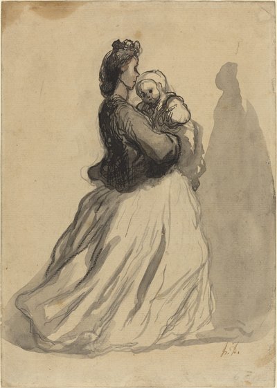 お母さんと赤ちゃん 作： Honoré Daumier