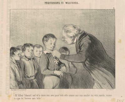 アルフレッド・カバソルさん...この栄誉の印を受け取ります... 作： Honoré Daumier