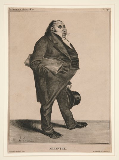 バルテ氏、pl。 シリーズ C?l?brit? の 294。 de la Caricature (似顔絵) 作： Honoré Daumier