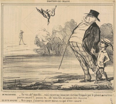 プルドームさん。 ほら、ああ！ 私の息子... 作： Honoré Daumier