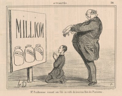 プルドーム氏は息子を… 作： Honoré Daumier