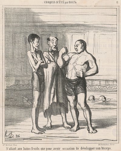 水風呂しか入らない… 作： Honoré Daumier