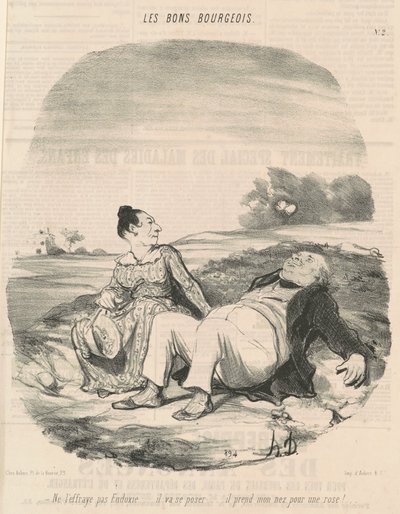 彼を怖がらせないで、ユードクシー... 作： Honoré Daumier