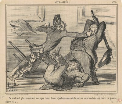 余暇の使い方がわからない... 作： Honoré Daumier
