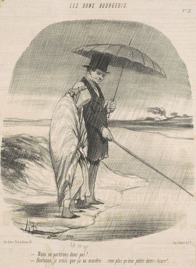 だから行かない！ ・ホルテンス、噛みそうです。 . . 30分もありません！ 作： Honoré Daumier
