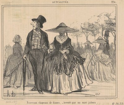新しいレディース帽子... 作： Honoré Daumier