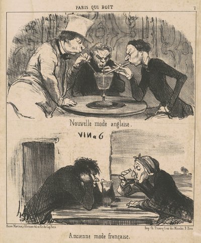 新しい英国のファッション 作： Honoré Daumier