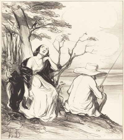 ああ、痛い！...夫の...夢を見たこと... 作： Honoré Daumier