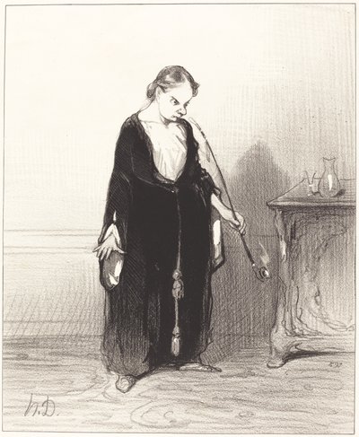 おお、あなたが私から奪うアヘンの喜びよ！ 作： Honoré Daumier