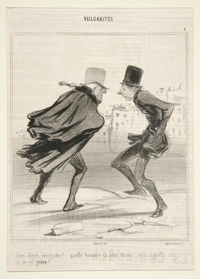 摂氏11度！ 作： Honoré Daumier