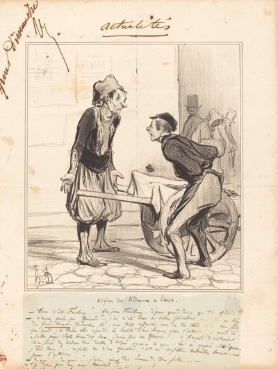 パリのベドインの起源 作： Honoré Daumier