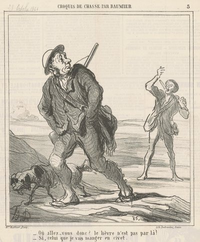 どこに行くの？ 作： Honoré Daumier