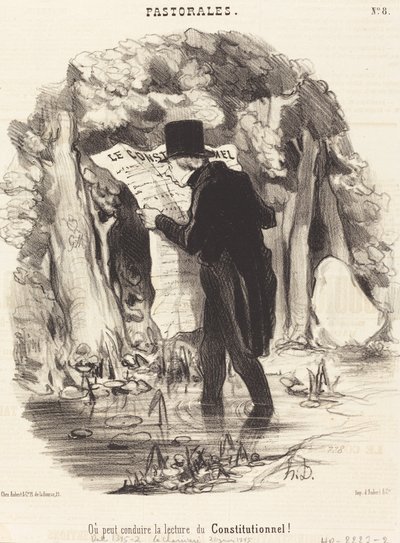 または憲法の読書をリードすることができます！ 作： Honoré Daumier