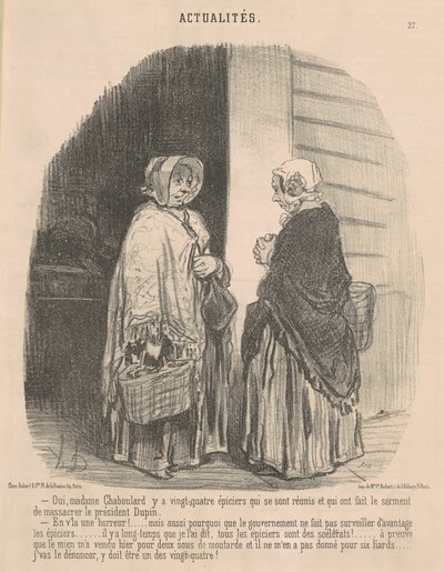 はい、シャブラード夫人... 作： Honoré Daumier