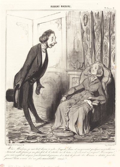 はい、マダム、私は私たちの...王子に完全に専念しています... 作： Honoré Daumier