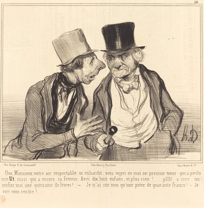 はい、サー、あなたの立派な雰囲気は私を大胆にします... 作： Honoré Daumier