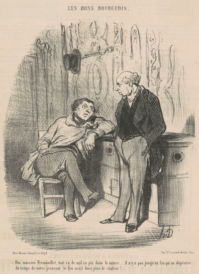 はい、モシュー・フレモイエ、すべてが悪化の一途をたどっています... 作： Honoré Daumier