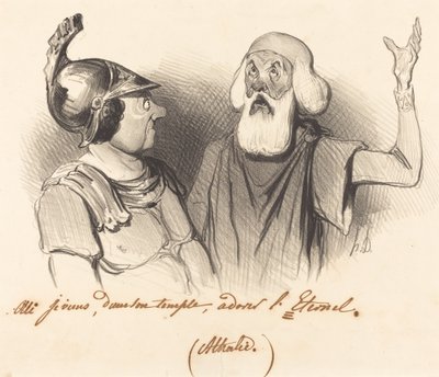 はい、私は彼の寺院に来ます... 作： Honoré Daumier