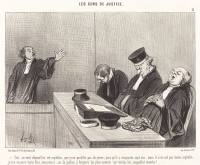 はい、この孤児を奪いたいのです... 作： Honoré Daumier
