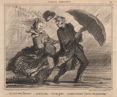 パリジャン スケッチ: イッツ ナッシング エレノア 作： Honoré Daumier