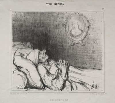 パリのタイプ：思い出、1840年5月10日。 作： Honoré Daumier